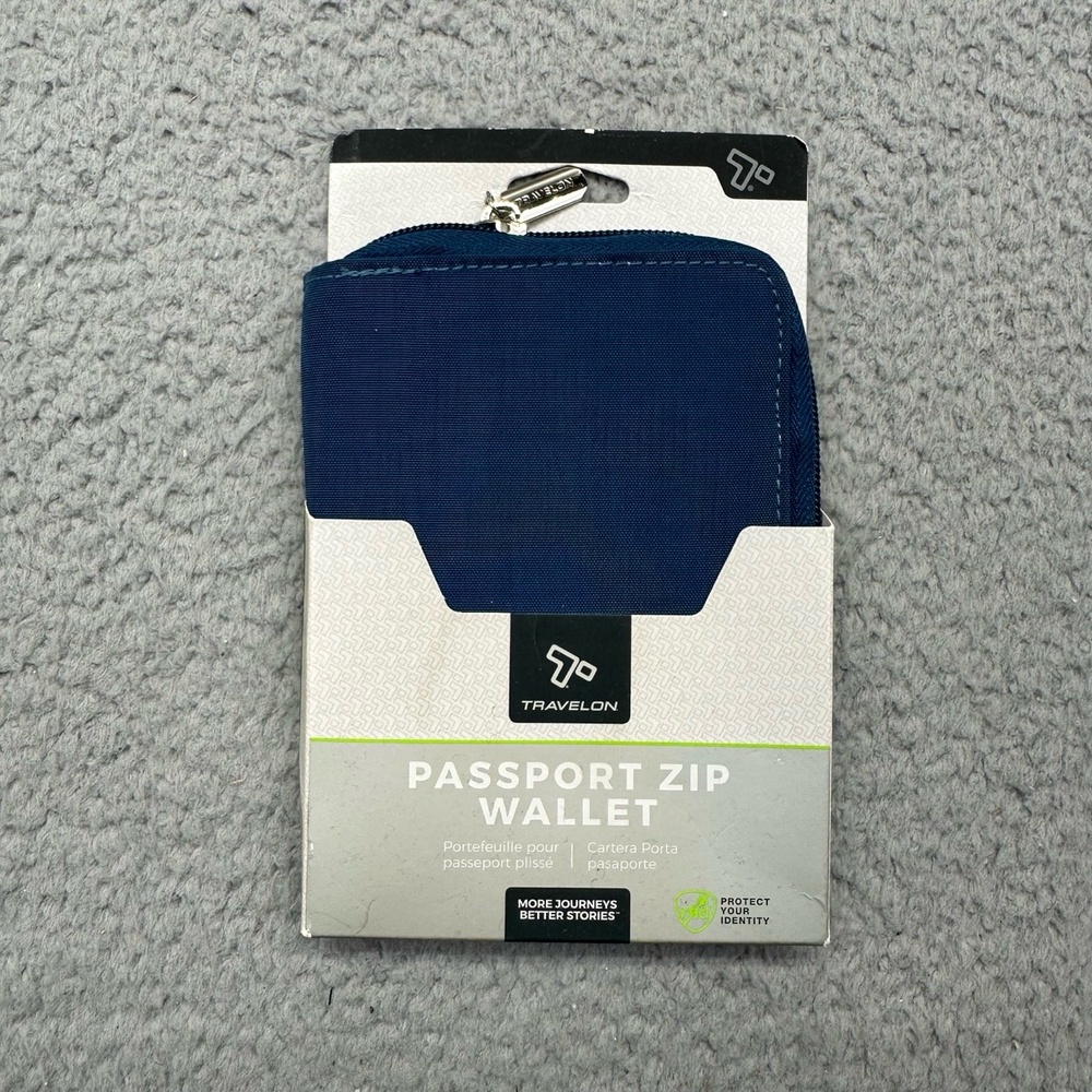 NIP Travelon 43401 RFID Blocking Passport‎ Zip Wallet Travel Identity Protection